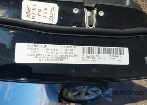 2016 Dodge Charger Sxt from USA, damaged, VIN 2C3CDXHGXGH174146